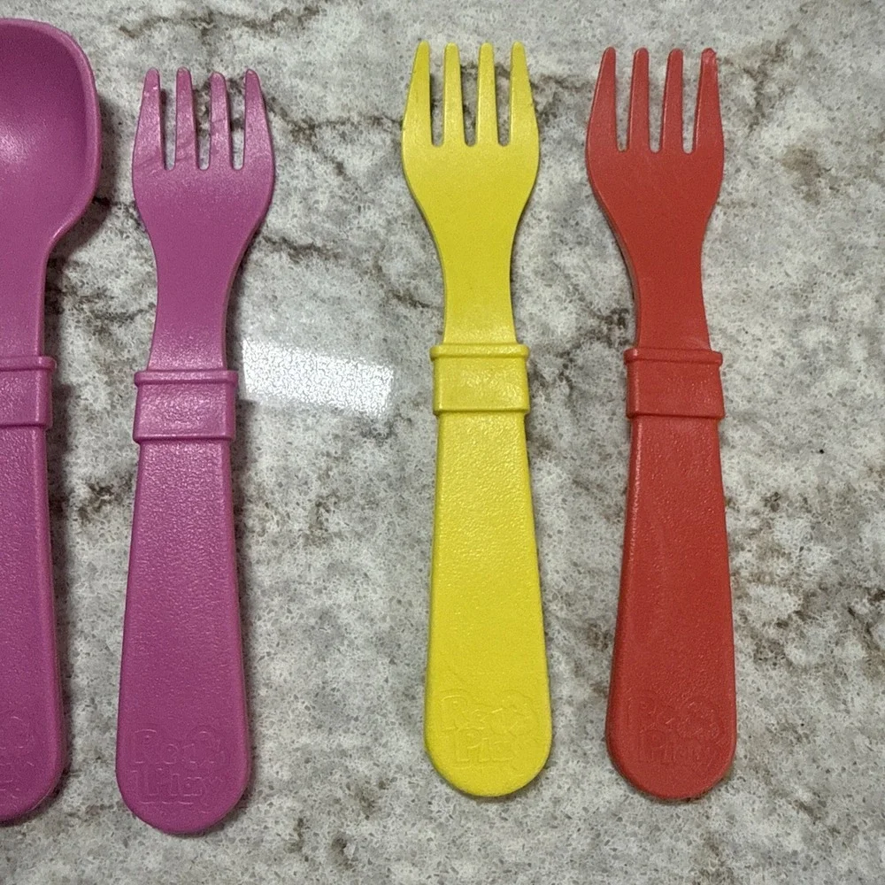 Colorful Toddler Misc Forks and Spoons 6 Piece Safe Reusable Kids Utensils READ